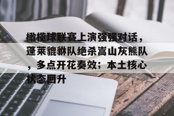 关于橄榄球联赛上演强强对话，蓬莱貔貅队绝杀嵩山灰熊队，多点开花奏效；本土核心状态回升的信息九游手机游戏下载